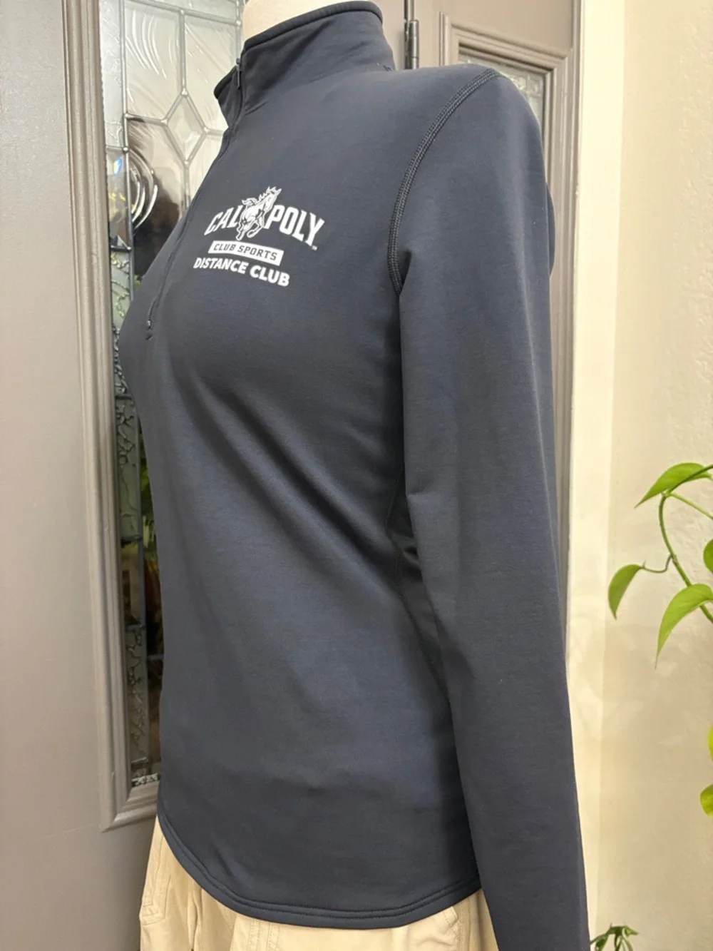 GH Sports Cal Poly Distance Club Black Quarter-Zip Performance Top